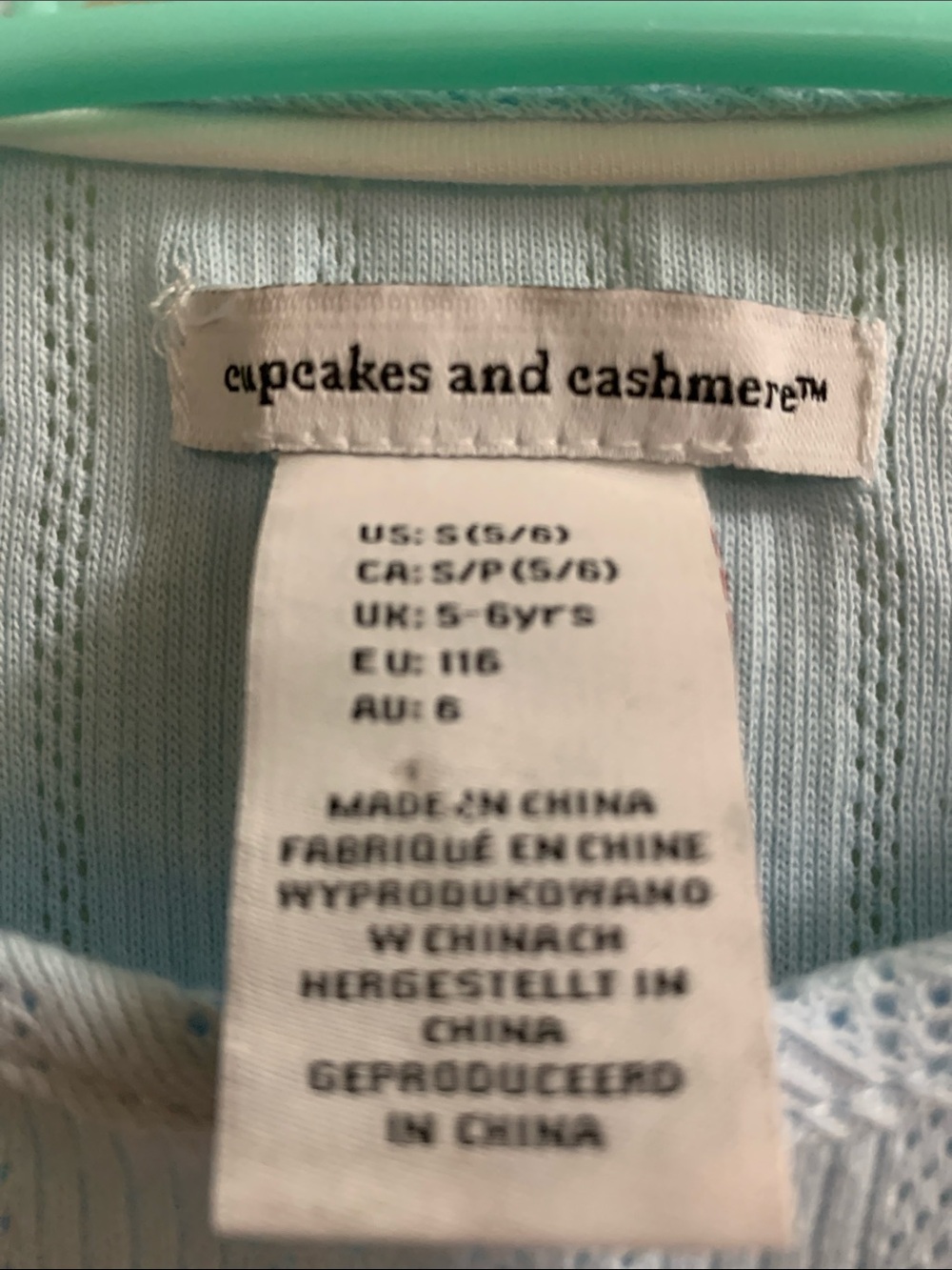Cupcakes and Cashmere Kids Two PC Shirt & Skirt Set Size 5/6 Floral Blue Beige - Picture 3 of 9
